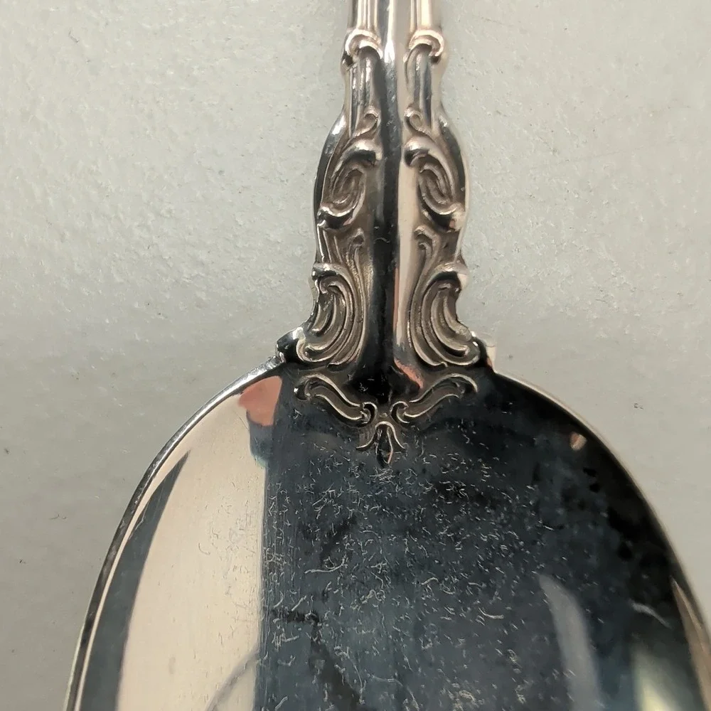 Gorham Chantilly Sterling Silver Teaspoons Set of 12 Monogram Pat. Mark 97